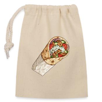 Gyros-Design - Verschließbarer Geschenkbeutel aus Baumwolle (14x20cm) - Natur - Vorne