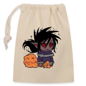 Chibi of Halloween - Closable cotton gift bag (14x20cm) - nature - Front