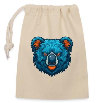 Fierce Koala Esports Maskottchen-Logo - Verschließbarer Geschenkbeutel aus Baumwolle (14x20cm) - Natur - Vorne