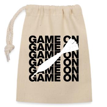 Game On: Dart Attack! ONEHUNDRETEIGHTY, Arrow white - Closable cotton gift bag (14x20cm) - nature - Front