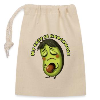 Avocado Destiny Guacamole Meme - Closable cotton gift bag (14x20cm) - nature - Front