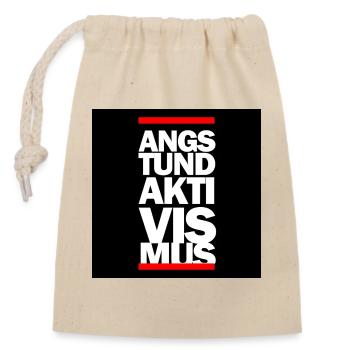FEAR AND ACTIVISM - Closable cotton gift bag (14x20cm) - nature - Front