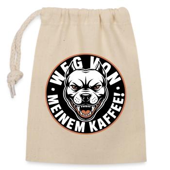 Angry Dog Coffee Logo - Closable cotton gift bag (14x20cm) - nature - Front