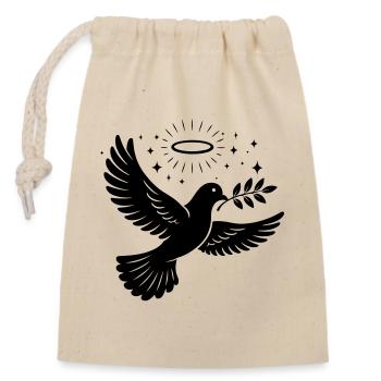 Dove Holy Christian - Closable cotton gift bag (14x20cm) - nature - Front