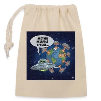 Alien UFO Observation - Another Irreparable Race - Closable cotton gift bag (14x20cm) - nature - Front