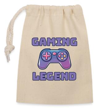 Gift idea for console video game players - Closable cotton gift bag (14x20cm) - nature - Front