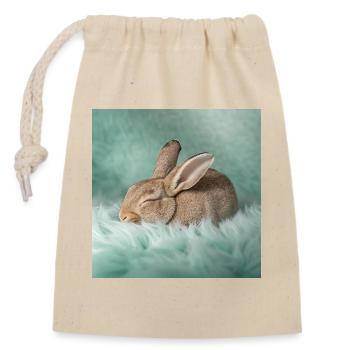 Rêves néon de lapin - Sac cadeau en coton avec cordon (14 x 20 cm) - nature - Devant