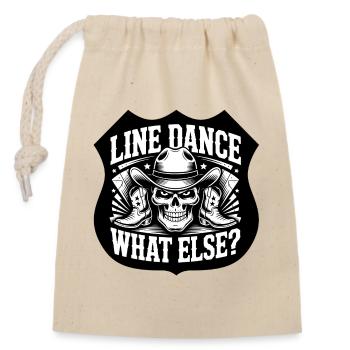 LineDance Skull Cowboy Boots - Closable cotton gift bag (14x20cm) - nature - Front