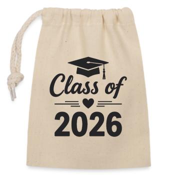 PROMOTION 2026 Diplômés Études de Fin d’Études - Sac cadeau en coton avec cordon (14 x 20 cm) - nature - Devant