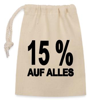 Rabais - Sac cadeau en coton avec cordon (14 x 20 cm) - nature - Devant