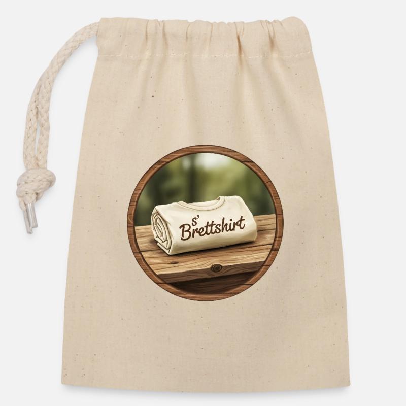 s' Board T-Shirt - Closable cotton gift bag (14x20cm) - nature