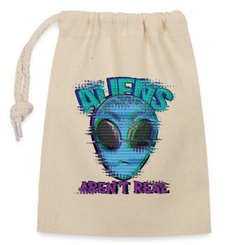Bizarre, ce n’est pas un vrai bug extraterrestre - Sac cadeau en coton avec cordon (14 x 20 cm) - nature - Devant