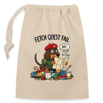 Échec de quête de collecte Petit - Sac cadeau en coton avec cordon (14 x 20 cm) - nature - Devant