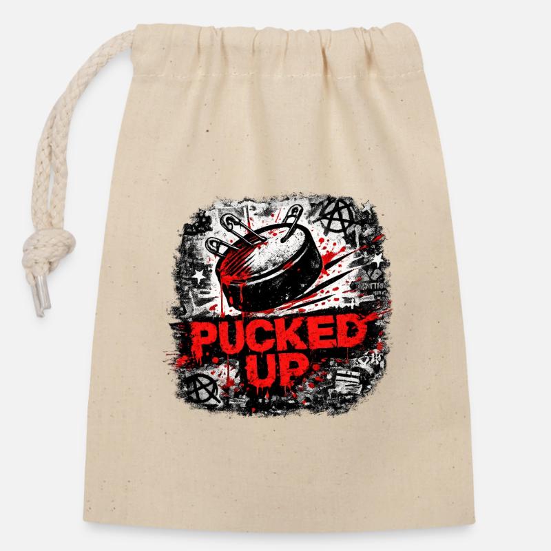Pucked Up Graffiti Punk - Verschließbarer Geschenkbeutel aus Baumwolle (14x20cm) - Natur