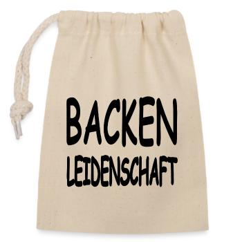 Bake - Closable cotton gift bag (14x20cm) - nature - Front