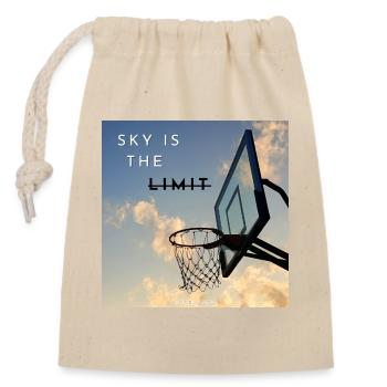 Sky Is The Limit Hoops - Closable cotton gift bag (14x20cm) - nature - Front