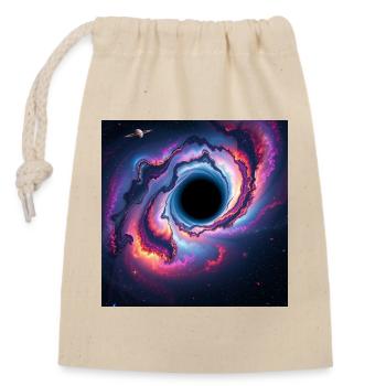 Trou noir dans la galaxie néon - Sac cadeau en coton avec cordon (14 x 20 cm) - nature - Devant