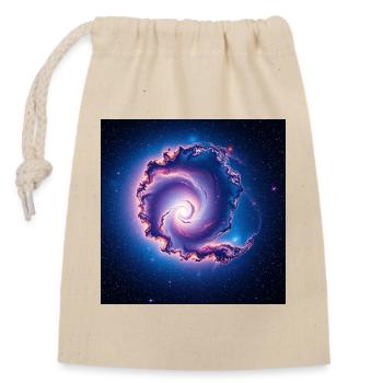 Spirale der Galaxie - Verschließbarer Geschenkbeutel aus Baumwolle (14x20cm) - Natur - Vorne
