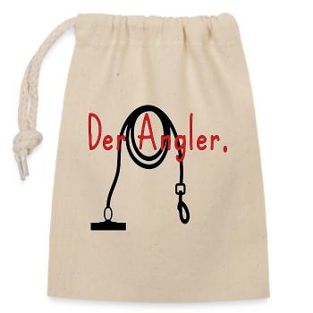 Der Angler Magnetfischen Schatzsuche  Hobby - Verschließbarer Geschenkbeutel aus Baumwolle (14x20cm) - Natur - Vorne