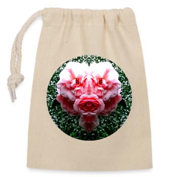 Créature de la nature Rose rose - Sac cadeau en coton avec cordon (14 x 20 cm) - nature - Devant