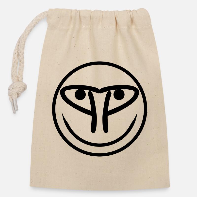 Logo_Icona_Web - Sac cadeau en coton avec cordon (14 x 20 cm) - nature