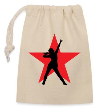 Singer - Singer - Song - Singing - Closable cotton gift bag (14x20cm) - nature - Front