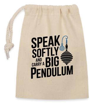 Équipement certifié spécialisé en induction vocale clinique - Sac cadeau en coton avec cordon (14 x 20 cm) - nature - Devant