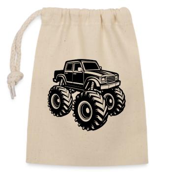 Monster Truck - Closable cotton gift bag (14x20cm) - nature - Front