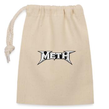 « Meth » - Parodie de design métallique - Sac cadeau en coton avec cordon (14 x 20 cm) - nature - Devant