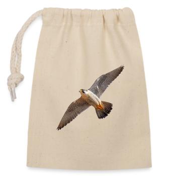 Peregrine falcon in gliding flight – power & precision - Closable cotton gift bag (14x20cm) - nature - Front