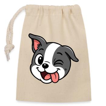 Boston - Cheeky - Closable cotton gift bag (14x20cm) - nature - Front