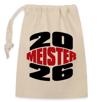 Champion 2026 Championship - Closable cotton gift bag (14x20cm) - nature - Front