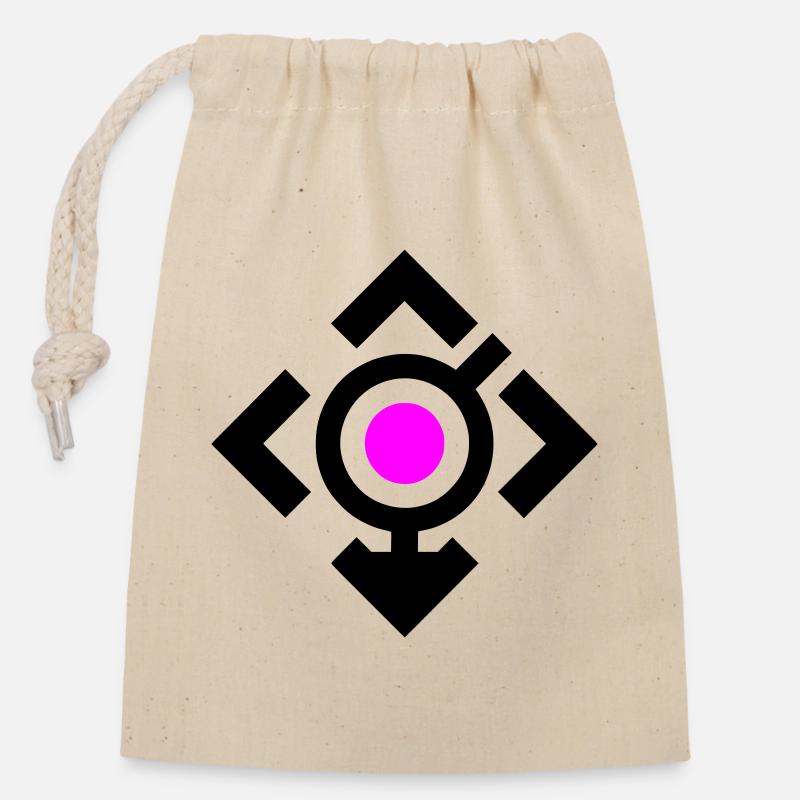 symbole LGBT - Sac cadeau en coton avec cordon (14 x 20 cm) - nature
