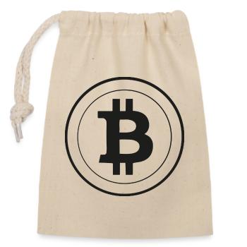 Bitcoin Shirt - Bitcoin Logo - Bitcoin Merchandise - Closable cotton gift bag (14x20cm) - nature - Front