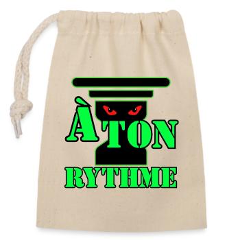 À TON RYTHME. - Sac cadeau en coton avec cordon (14 x 20 cm) - nature - Devant