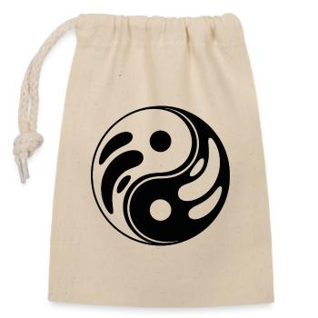 Yin Yang Gleichgewicht Muster - Verschließbarer Geschenkbeutel aus Baumwolle (14x20cm) - Natur - Vorne