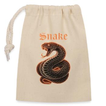 Cobra néon avec bords de flamme Geschenkidew - Sac cadeau en coton avec cordon (14 x 20 cm) - nature - Devant