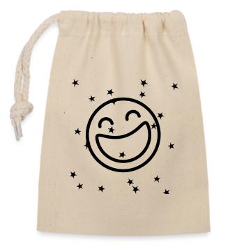 Emo Joy - Closable cotton gift bag (14x20cm) - nature - Front