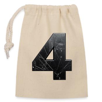 Four Metal Scratch Texture - Closable cotton gift bag (14x20cm) - nature - Front