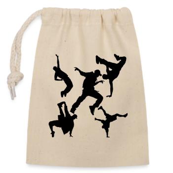 Dance Hip-Hop - Closable cotton gift bag (14x20cm) - nature - Front