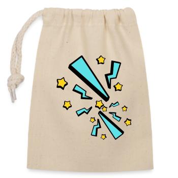 lightning bolt - Closable cotton gift bag (14x20cm) - nature - Front