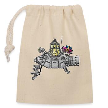  Senta - das schnaufende U-Boot / - Verschließbarer Geschenkbeutel aus Baumwolle (14x20cm) - Natur - Vorne