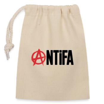 Anarchy Antifa - Antifascistes Tee - Sac cadeau en coton avec cordon (14 x 20 cm) - nature - Devant