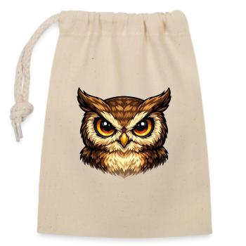 Fierce Night Owl - Closable cotton gift bag (14x20cm) - nature - Front