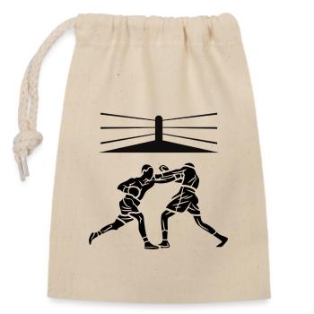boxer - Closable cotton gift bag (14x20cm) - nature - Front