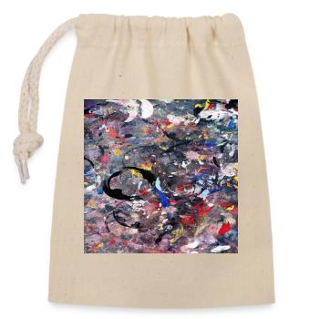Casual Art - Closable cotton gift bag (14x20cm) - nature - Front
