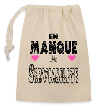 Lacking Helpfulness - Closable cotton gift bag (14x20cm) - nature - Front
