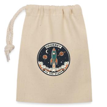 Rocket Journey to the Starry Sky Patch - Closable cotton gift bag (14x20cm) - nature - Front