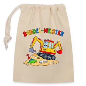Digging Master Dino Adventure - Closable cotton gift bag (14x20cm) - nature - Front
