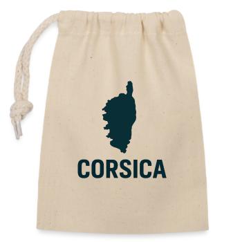 Corse / Korsika - Verschließbarer Geschenkbeutel aus Baumwolle (14x20cm) - Natur - Vorne